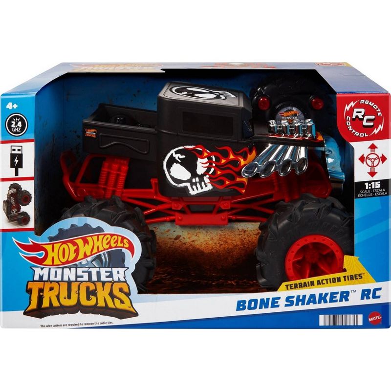 Hot Wheels Monster Trucks Remote Control Bone Shaker Vehicle -  1:15 Scale, 4 of 5