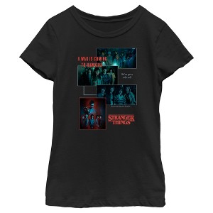 Girl's Stranger Things Scenes Collage War Is Coming To Hawkins T-Shirt - 1 of 4