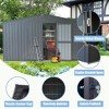 11'x9' Outdoor Storage Shed With 2 Built-in Windows, Galvanized Steel Frame, Sloping Roof Metal Tool Shed, Storage Cabinet For Lawn - 2 of 4