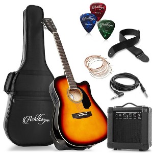 Ashthorpe Thinline Cutaway Acoustic Electric Guitar with 10-Watt Amp, Gig Bag, and Accessories - 1 of 4