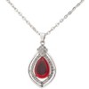 The Lakeside Collection Chalcedony Red Stone Pendant with Chain - 2 of 3