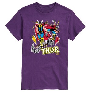 Men's - Marvel - Thor Stickers Style Short Sleeve Graphic T-Shirt - 1 of 4