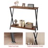 Narrow Console Table Small Entryway Table 2-Tier Display Table with Shelves - 4 of 4