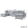 WJShome Cloud Couch Modular Sectional Sofa,157" Oversized U Shaped Couch with Ottoman,6 Seater Convertible Sofa for Living Room - 3 of 4