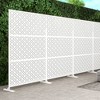 PexFix Metal Freestanding Privacy Screen Garden Fence For Deck Patio Balcony Outdoor Privacy Panel Palace Pattern - 3 of 4