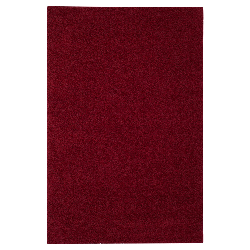 5'1inx7'6in Reedley Solid Loomed Area Rug Red - Safavieh