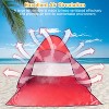 FURNIinspire Camping Tents Pop Up Beach Tent Sun Shade Shelter For Outdoor Beach Camping, Waterproof Tent Canopy, Red, 64.96"*59.06"*43.3" - 4 of 4