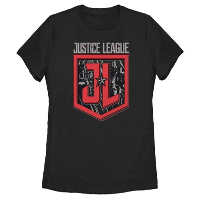Women's Zack Snyder Justice League Character Shield T-Shirt