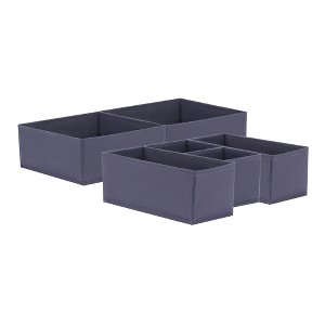 Unique Bargains Fabric Collapsible Storage Organizer Storage Bin 6 Pcs - 1 of 4