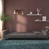 vidaXL 2-Seater Sofa Bed with Two Pillows Dark Gray Velvet - image 3 of 4