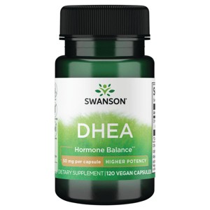 Swanson Dhea, Higher Potency, Supports Sexual Drive & Libido & Promotes Healthy Hormone Balance, 50 mg (120 Capsules). - 1 of 2