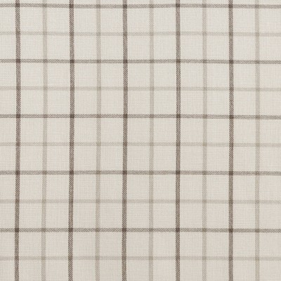 Natural Plaid Polyester Light-Filtering Curtain Panel with Fleece Lining