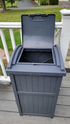 Suncast Trashcan Hideaway Outdoor 33 Gallon Garbage Trash Waste Bin,  Cyberspace - Bed Bath & Beyond - 35461402