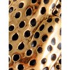 Alilang Gold Tone Twin Cheetah Brooch Pin with Black Enamel Spots and Emerald Crystal Eyes - 2 of 4
