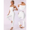 Allegra K Women's Workout No Show Bodycon One Piece Spaghetti Strap Body Shapers - 3 of 4
