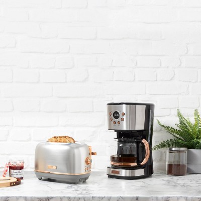Haden 12-Cup Programmable Steel & Copper Drip Coffee Maker