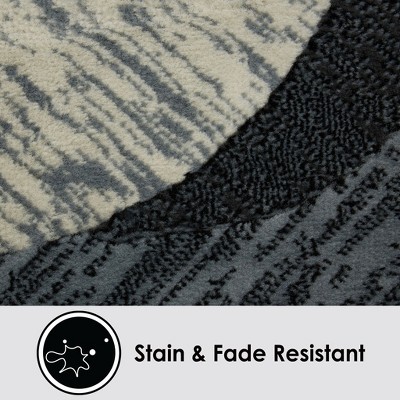 Catalina Huron Abstract Swirl Gray & Ivory Area Rug, 5'3"x7'2"