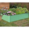 Maggift Metal Deep Root Planter Box Outdoor, Galvanized Garden Bed, or Vegetables, Flowers, Herbs, and Succulents, Green, 70.78"*35.43"*17.72" - 3 of 4