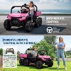 24V 4WD All-Terrain Kids Electric Ride-on Dump Truck, 2-Seater with Remote Control, Dump Bed, 3 Speeds - Off-Road Toy for Boys & Girls - 4 of 4