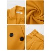 EXLURA Women's Business Blazer and High Elastic Waist Pant Suit Set Loose Fit Casual Fall Winter 2 Piece Suits for Work - 4 of 4