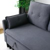 78.35" Cotton-Linen L-Shaped Reversible Chaise Sectional Sofa with Storage, 5 Pillows - 4 of 4