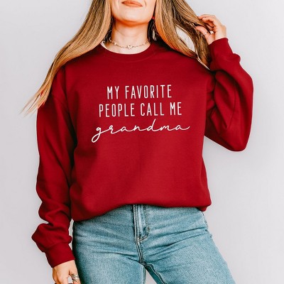 Simply Sage Market Women's Graphic Sweatshirt My Favorite People Call Me Grandma