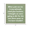 Slickblue Humorous Summer Quote Sign – Swimsuit Body Joke – 7x7 Rustic Wall or Shelf Décor, Color Options - 3 of 3