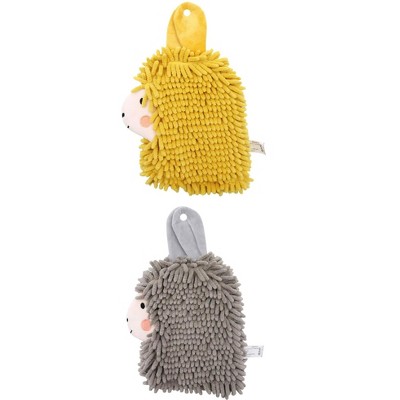 REGALWOVEN Cute Cartoon Alpaca Soft Absorbent Chenille Decorative Hand Towels 2 Pcs
