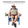 Arceso Adirondack Chairs with Cup Holder, 300lbs Weather Resistant - 3 of 4