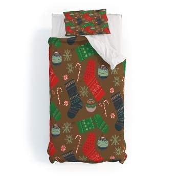 Pimlada Phuapradit Christmas Ornaments Duvet Cover + Pillow Sham(s) - Deny Designs