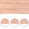 vidaXL Wall Shelf Light Brown 39.4 in.x19.7 in.x0.8 in. Treated Solid Wood Oak - 4 of 4