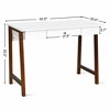 Costway Computer Desk Laptop PC Writing Table Makeup Vanity Table w/Drawer and Wood Legs - 2 of 4
