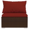 vidaXL Garden Lounge Set Black PE rattan Medium Modular - 4 of 4