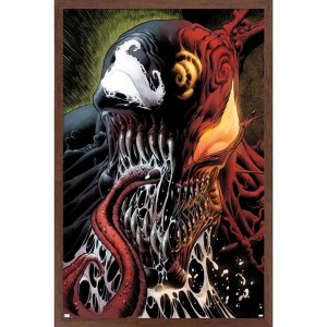 Trends International Marvel Comics - Carnage - Face Split with Venom Framed Wall Poster Prints - 1 of 4