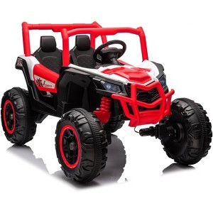 24V Ride on Toys for Big Kids, 2 Seater Ride on Cars with Remote Control, Ride on Truck w/ 4-Wheeler Suspension, 3 Speeds, Led Lights - 1 of 4