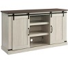 TIRAMISUBEST Farmhouse TV Stand for 50-60 Inch TVs - Rustic Wood Entertainment Center with Storage Cabinet & Open Shelves - 3 of 4