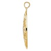 Black Bow Jewelry 14k Yellow Gold & White Rhodium Oval Filigree Pendant, 30mm - 2 of 4