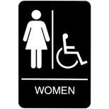 HeadLine Sign ADA Restroom Sign WOMEN Handicap 9005