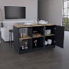 Depot E-Shop Kitchen Island with Large Countertop, Open Storage Shelves and Double Door Cabinet - 2 of 4