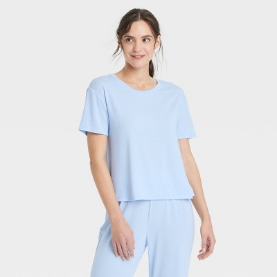 Women's Cooling Jersey Pajama T-Shirt - Auden™ Light Blue XS