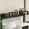 LIVAREEmlen Baker's Rack with Power Outlet & LED Lights, for Kitchens with Storage, Industrial Microwave Stand with Glass Holders, Metal Basket, Gray - 4 of 4
