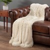 Chanasya Solid Faux Long Fur Fuzzy Throw Blanket - image 4 of 4