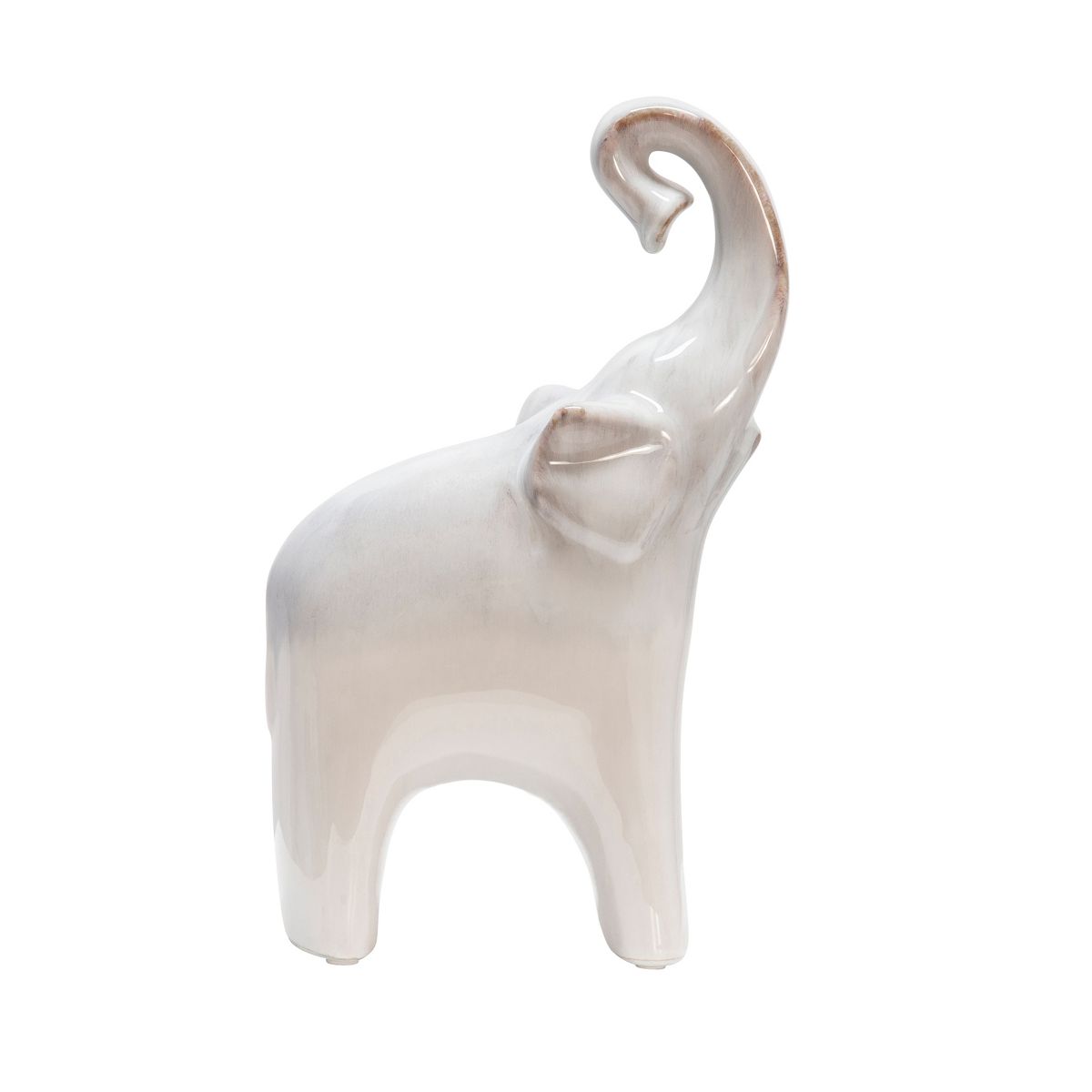 Sagebrook Home 11" Ceramic Elephant Sculpture - Contemporary Elephant Statue for Home or Office Decor - thumbnail 7