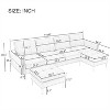 CIPACHO 110.6" L-Shape Convertible Sectional Sofa Couch with Movable Ottoman for Living Room, Apartment, Office, Light Grey - 2 of 4