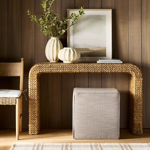 Lynwood Square Upholstered Cube Ottoman - Threshold™ designed with Studio McGee - 1 of 4
