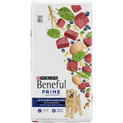 Purina Beneful Prime High Protein with Real Beef Adult Dry Dog Food - 26lbs