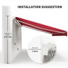 Anybear 12' x 10' Retractable Awning Patio Awnings, Sun Shade Shelter with Manual Crank Handle, for Deck, Balcony, Yard - 4 of 4