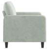 vidaXL 2-Seater Sofa Light Gray 47.2 in. Velvet - 4 of 4