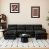 110'' Chenille U-Shaped Sectional Sofa with Double Chaise Lounge, Memory Foam and Waist Pillows, Upholstered Cloud Couch for Living Room or Office - 3 of 4