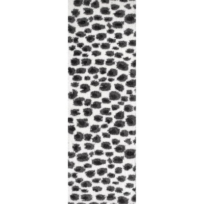 Nuloom Lennon Cozy Shag Leopard Kitchen Runner Indoor Area Rug - Hallway, Entryway, 2' 8" x 8', Beige